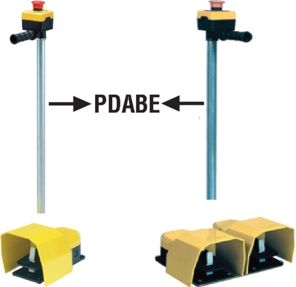 Emas PDABE | Aluminium standaard met handvat en Noodstop